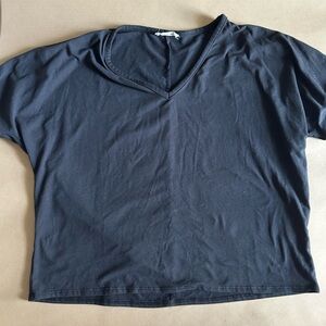 Olivia Rae Gray Boxy Short Sleeve Crop T-Shirt